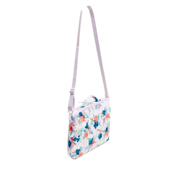 NWT Vera Bradley Ultralight Laptop Workstation Crossbody Tropical Floral Pattern - Picture 2 of 5